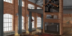 oud pakhuis als bibliotheek / leeszaal | Interior Sketch